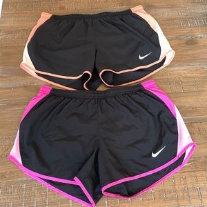 2 PAIRS Nike Dri-fit running shorts, size medium